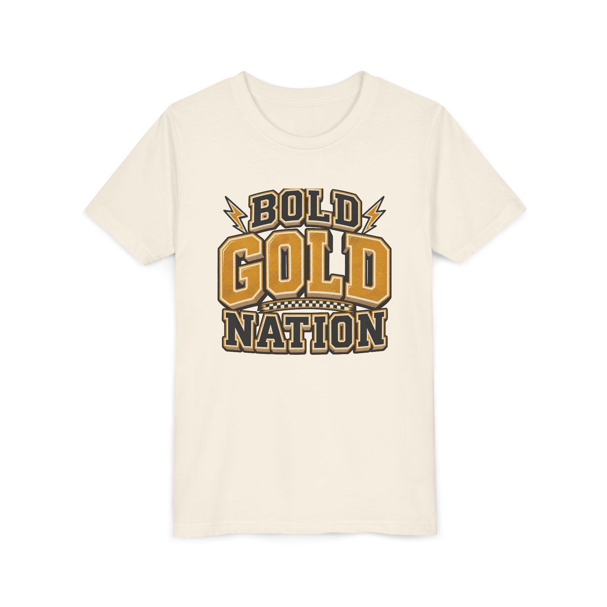 Youth Tee — Bold Gold Nation Graphic Kids Shirt