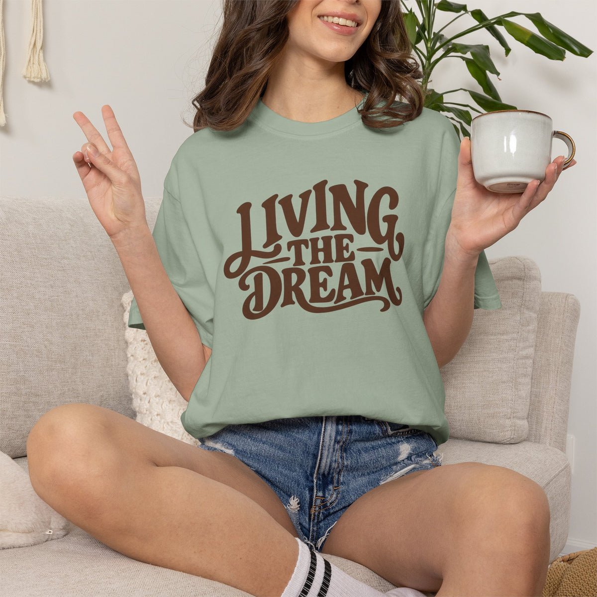 Living The Dream T-Shirt — Vintage Script Graphic Tee