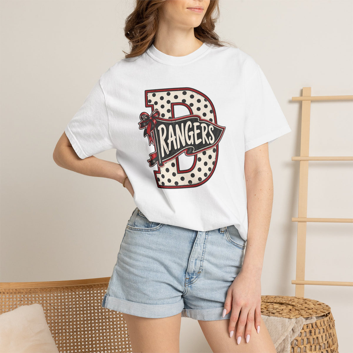 Rangers Vintage Letter 'D' Graphic T-Shirt
