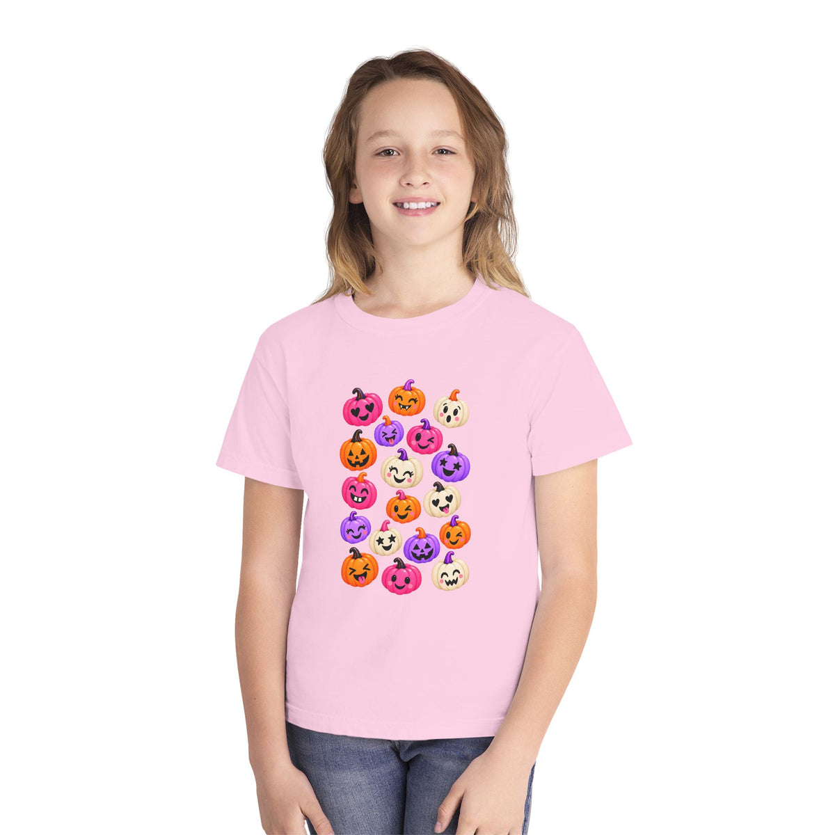 Kids Halloween Pumpkin Faces Tee