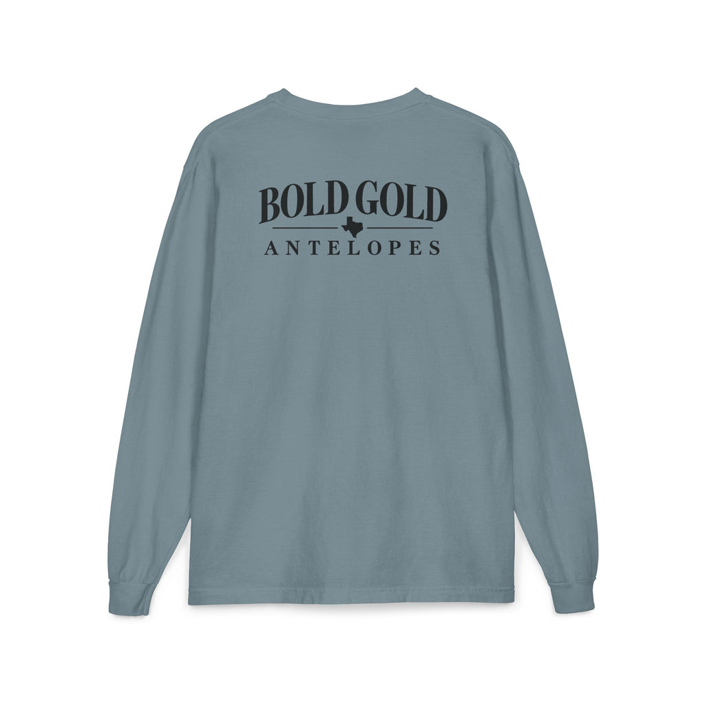 Bold Gold Antelopes Long Sleeve Pocket Tee