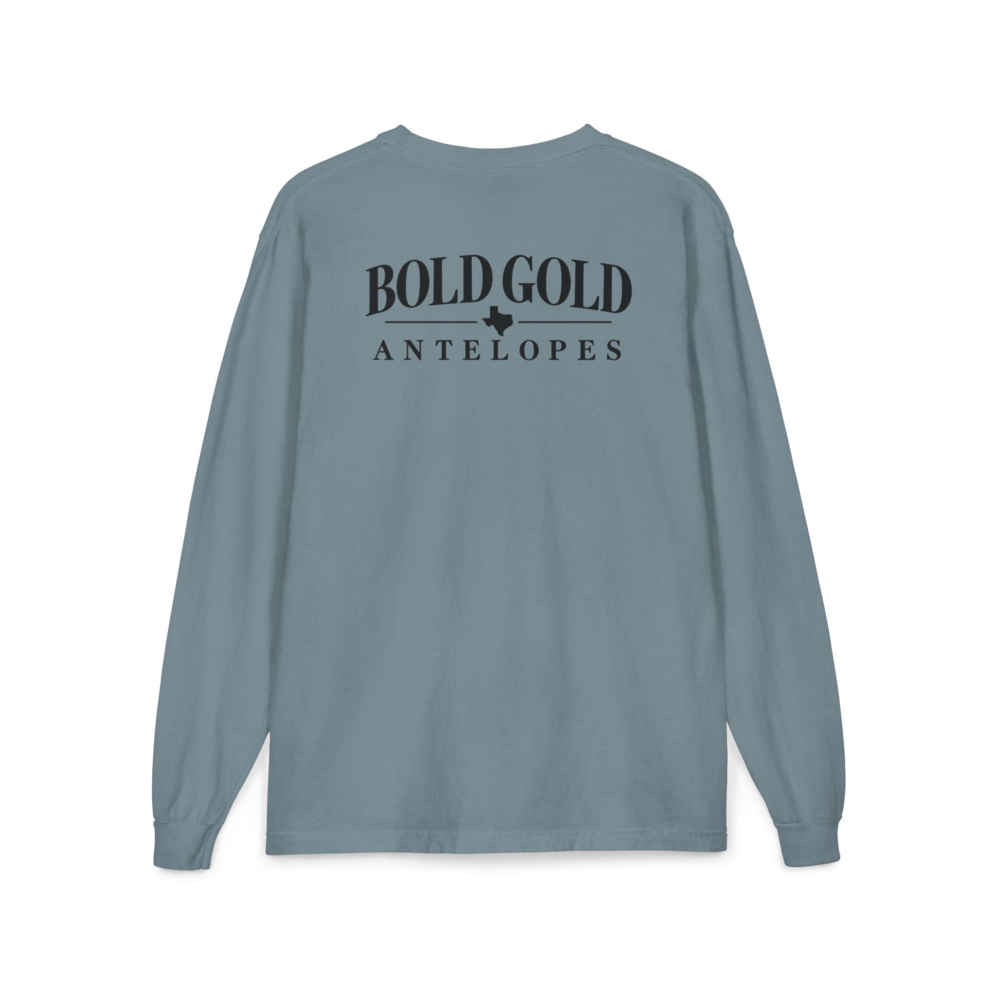 Bold Gold Antelopes Long Sleeve Pocket Tee