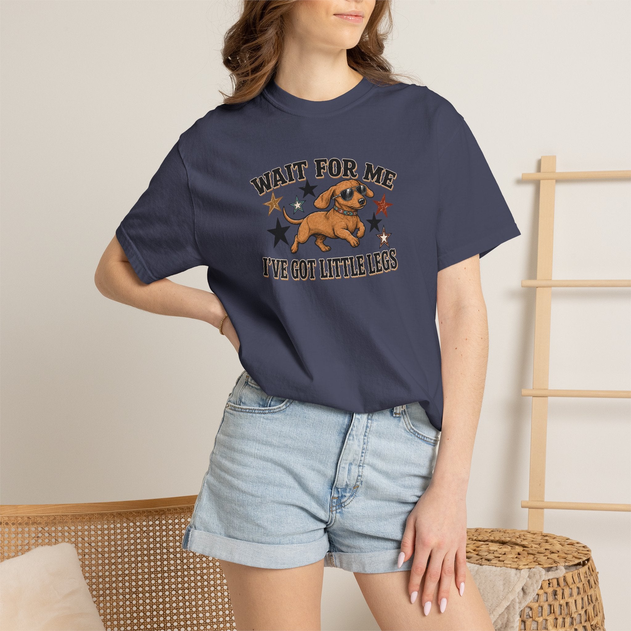 Wait For Me I've Got Little Legs T-Shirt — Cute Dachshund Retro Graphic Tee