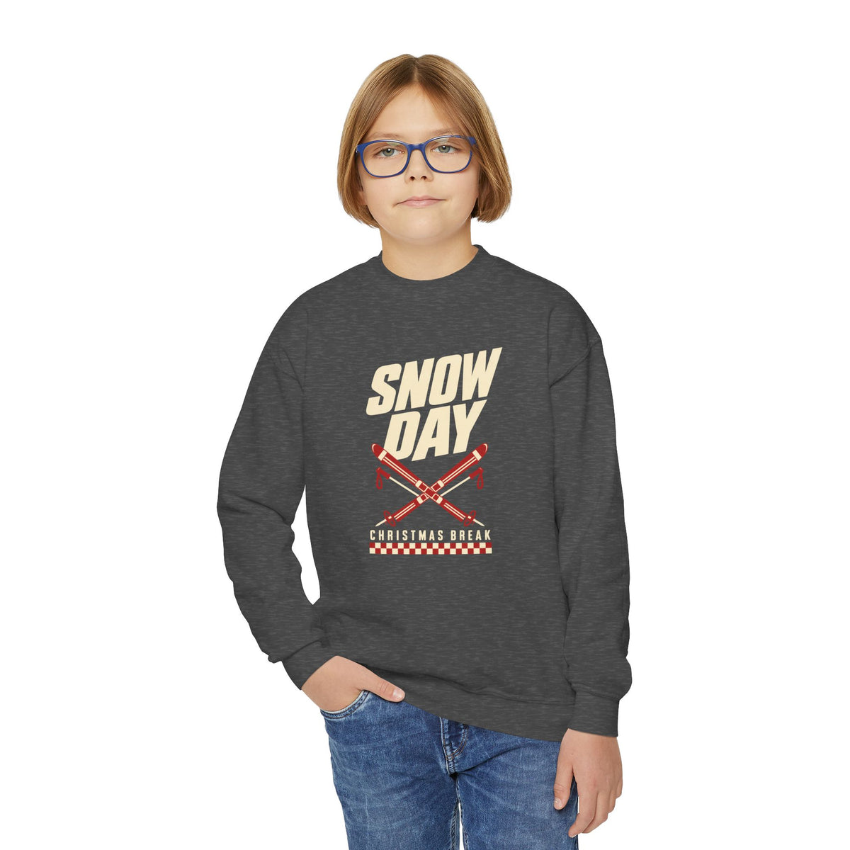Youth Snow Day Crewneck Sweatshirt