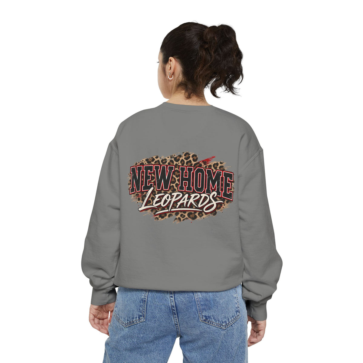 New Home Leopards Leopard-Print Crewneck Sweatshirt