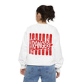 Rangers Pennant Graphic Sweatshirt — Red Striped Team Crewneck