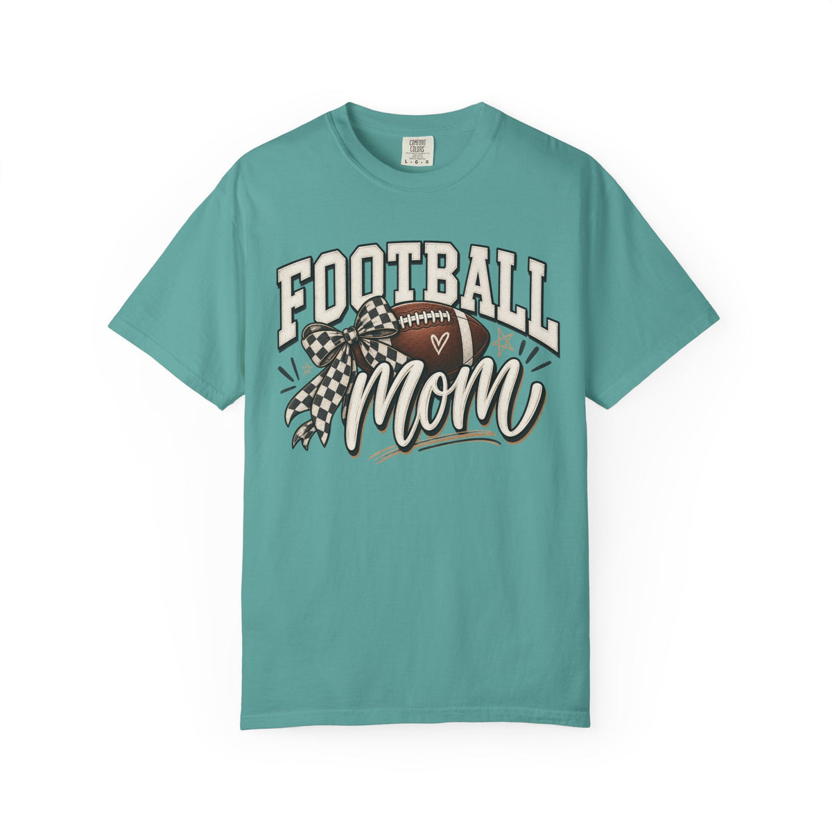 Football Mom T-Shirt — Vintage Garment-Dyed Sideline Tee