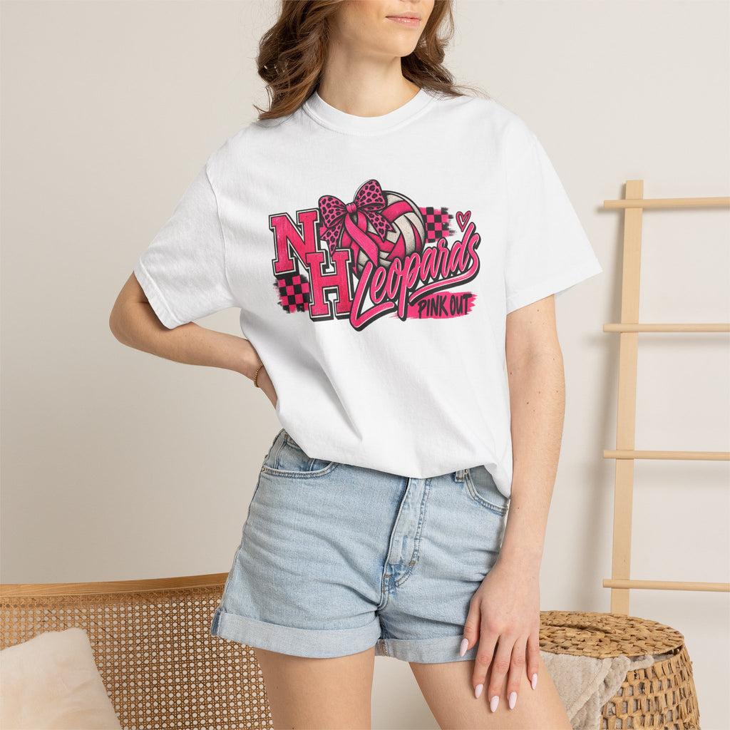 NH Leopards Pink Out Volleyball T-Shirt