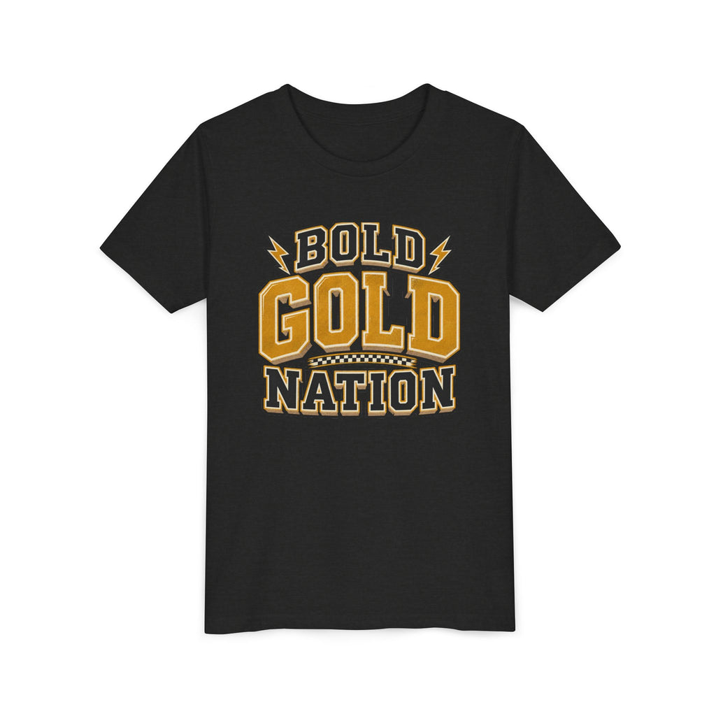 Youth Tee — Bold Gold Nation Graphic Kids Shirt