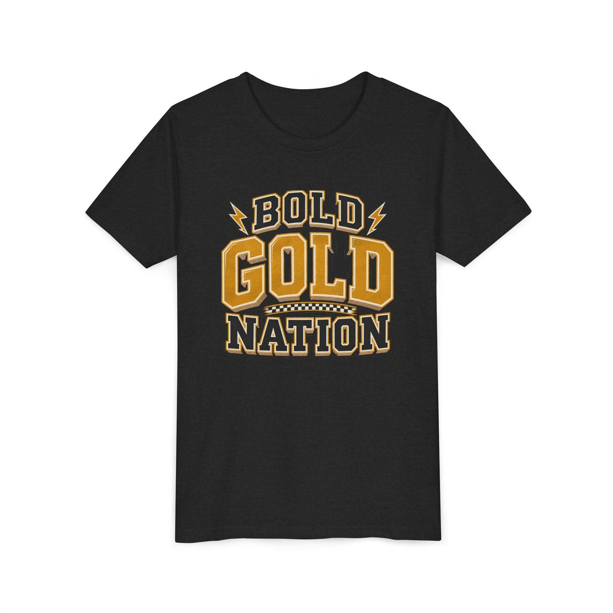 Youth Tee — Bold Gold Nation Graphic Kids Shirt