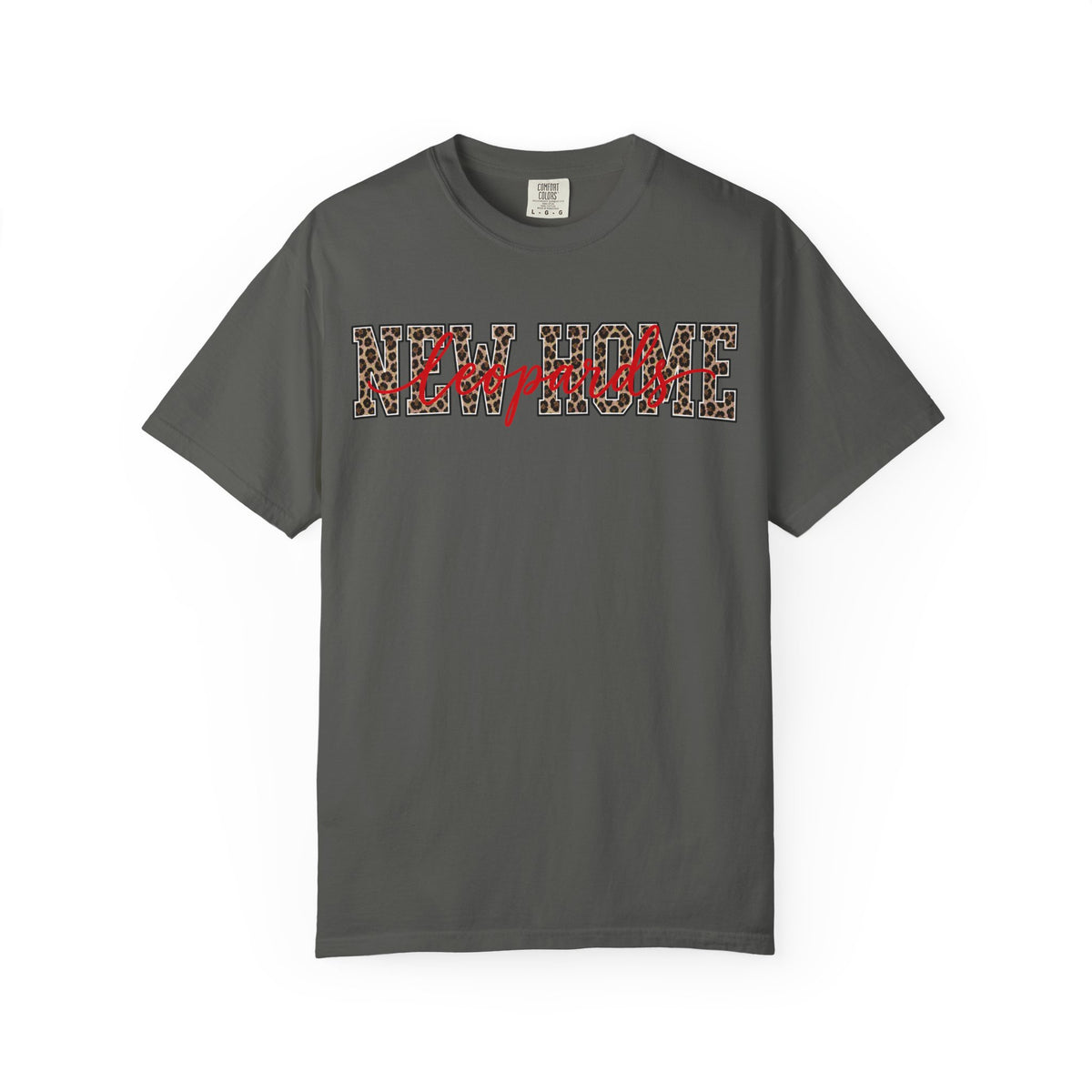 New Home Leopard Script T-Shirt