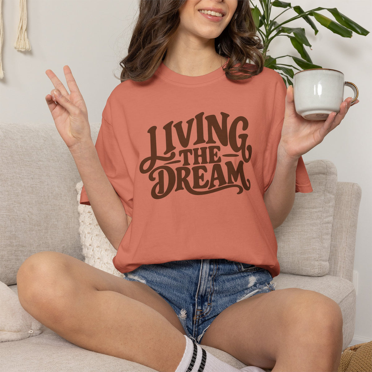 Living The Dream T-Shirt — Vintage Script Graphic Tee