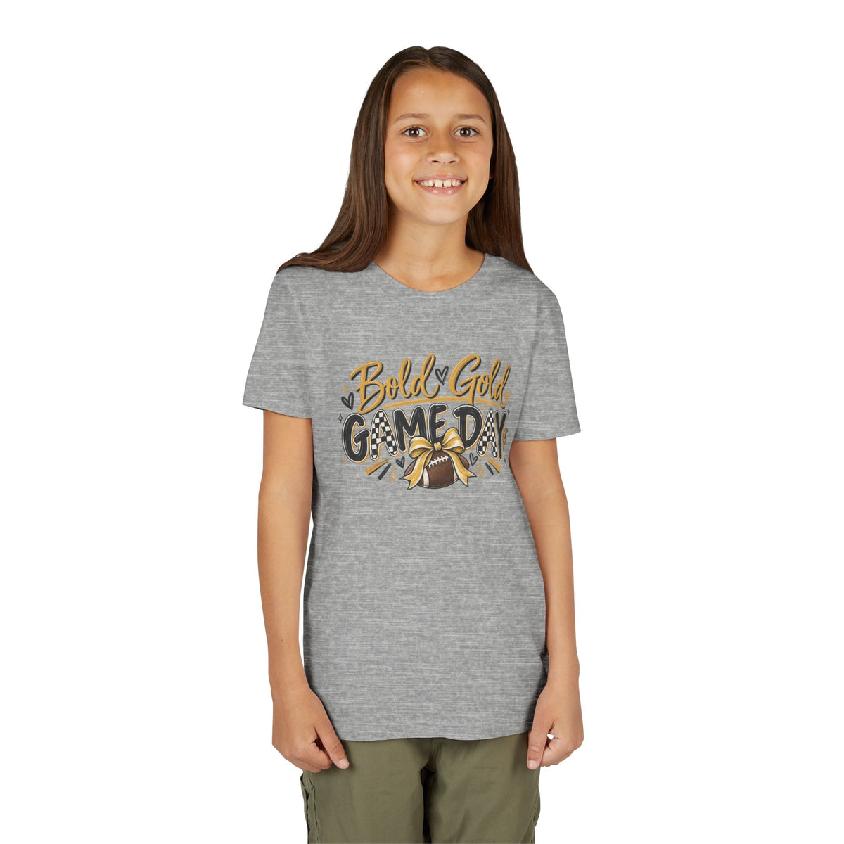 Youth Tee - "Bold & Gold Gameday" Football Kids Shirt