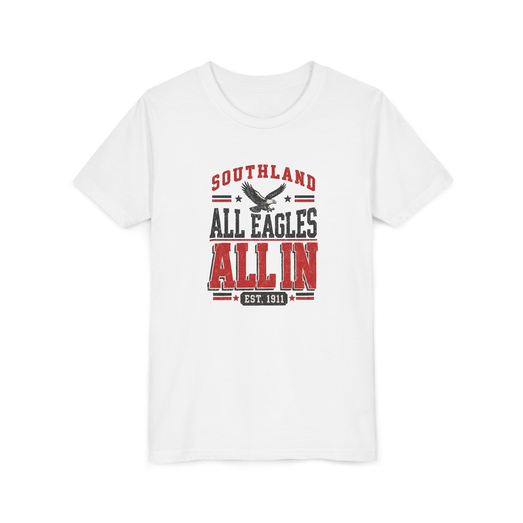 Youth Tee - "Southland All Eagles All In" School Spirit Shirt