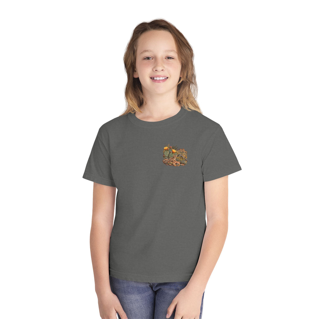 Youth Tee — Caprock Critters Horny Toad & Cacti
