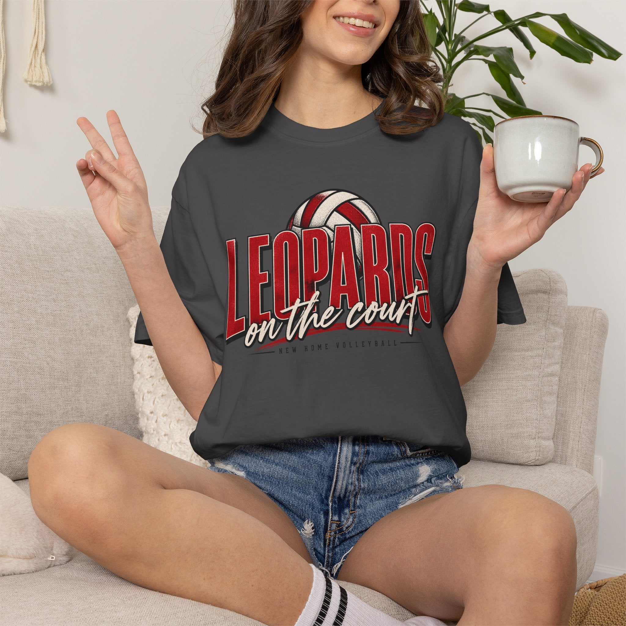 Leopards On The Court Volleyball T-Shirt