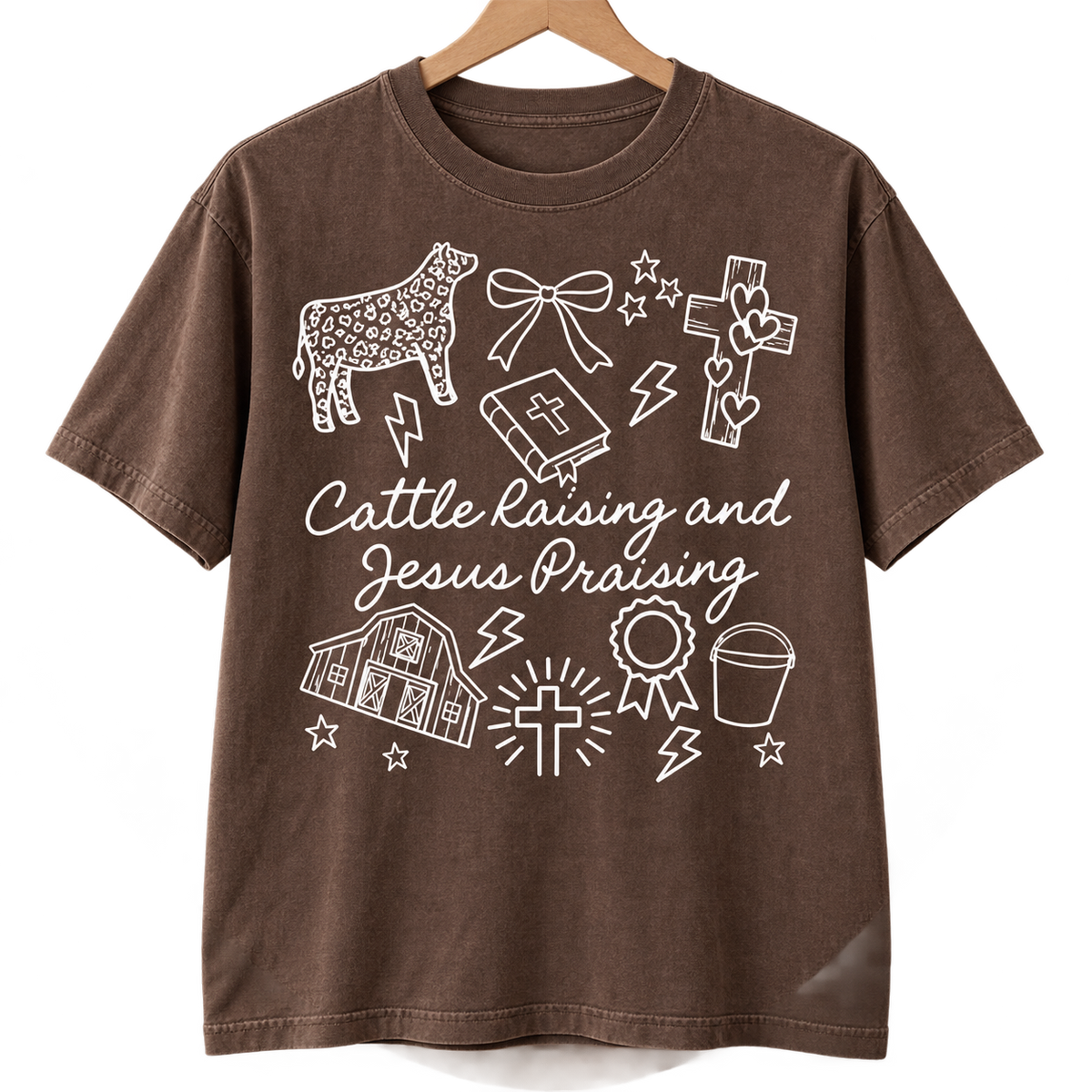 Cattle Raising and Jesus Praising T-Shirt