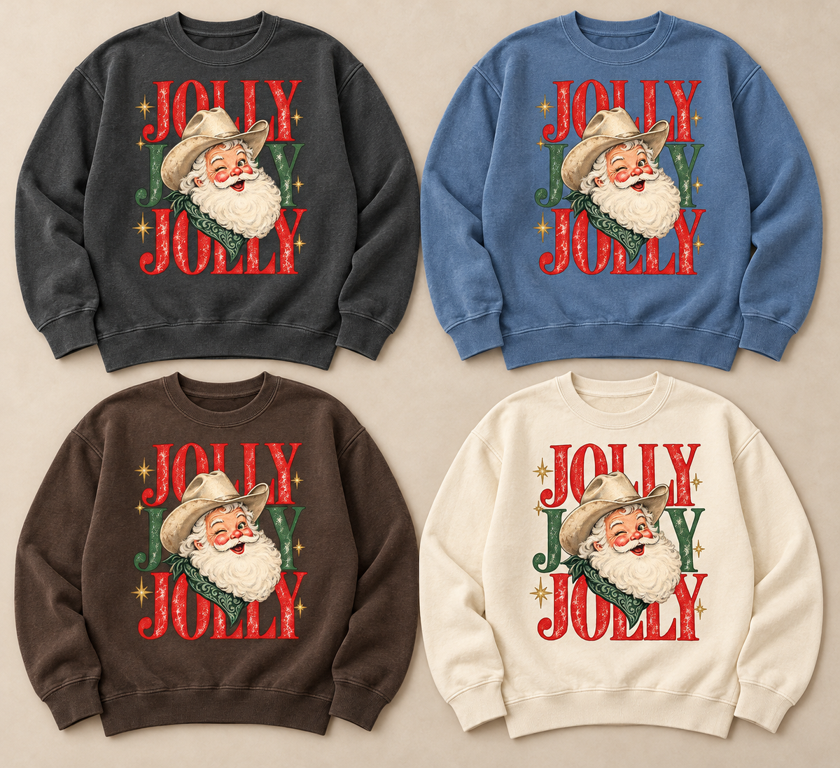 Jolly Santa Christmas Sweatshirt