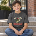 Youth Christmas Fishing Tee – Reelin’ in Christmas Bass Shirt