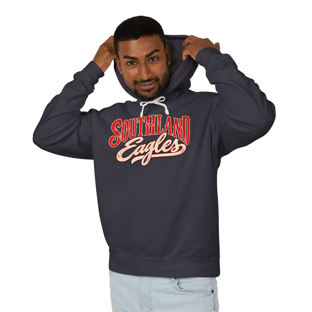 Southland Eagles Hoodie – Vintage Collegiate Lightweight Hooded Sweatshirt
