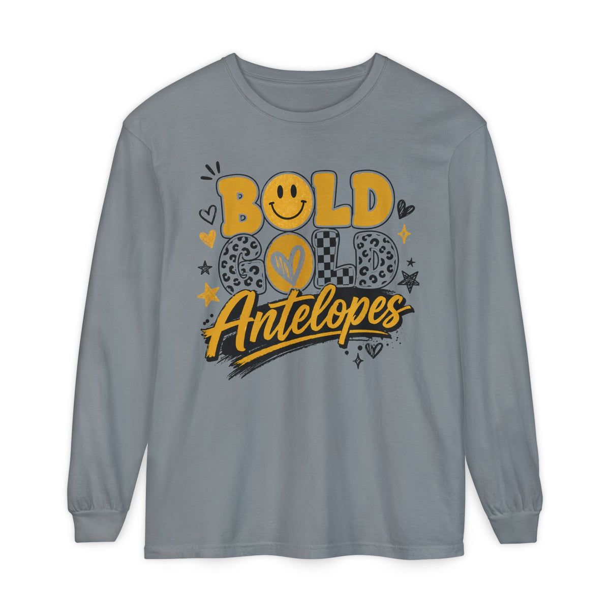 Bold Gold Antelopes Long Sleeve Tee