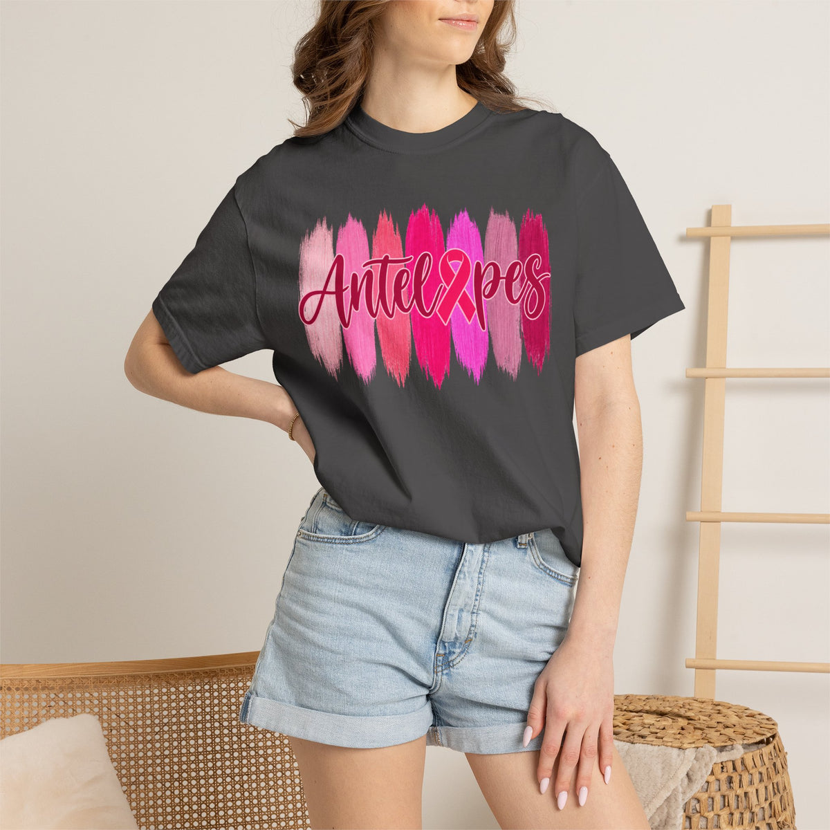 Antelopes Pink Brushstroke T-Shirt