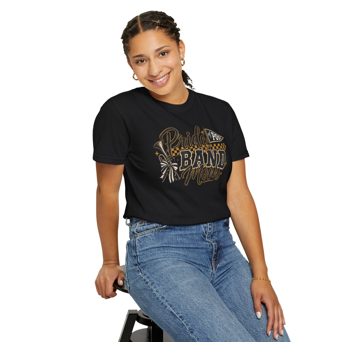 Band Mom T-Shirt — "Pride Post" Graphic Tee for Marching Band Parents