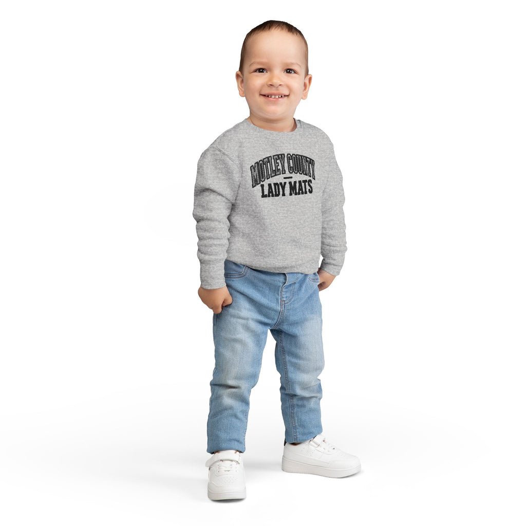 Toddler Sweatshirt - "Motley County Lady Mats" Vintage Varsity Kids Crewneck