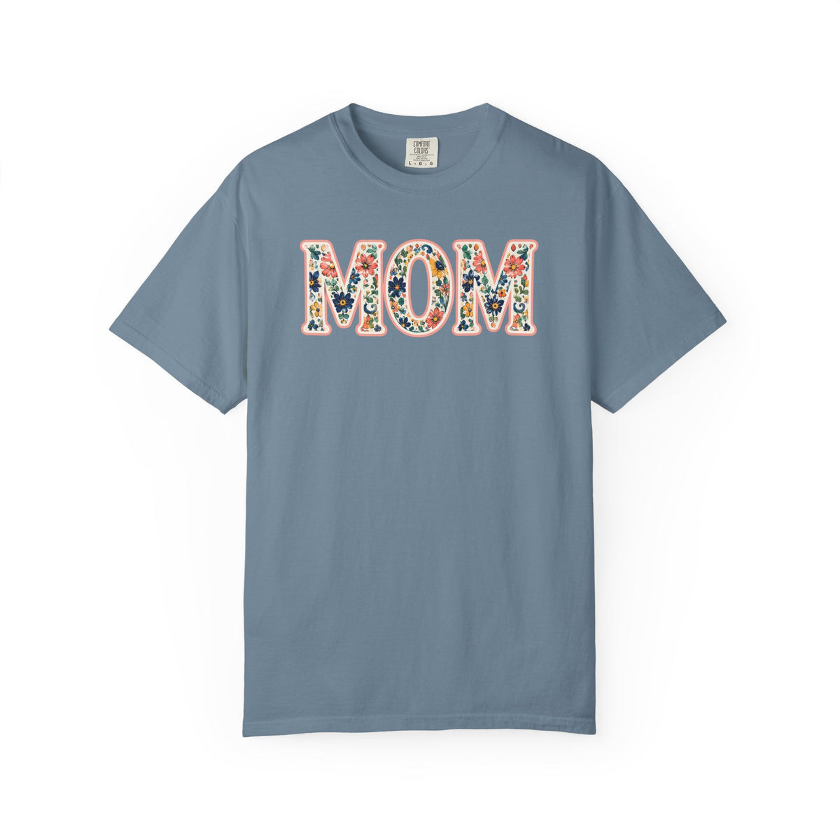 Mom Floral T-Shirt — Vintage Garment-Dyed Mother's Day Tee