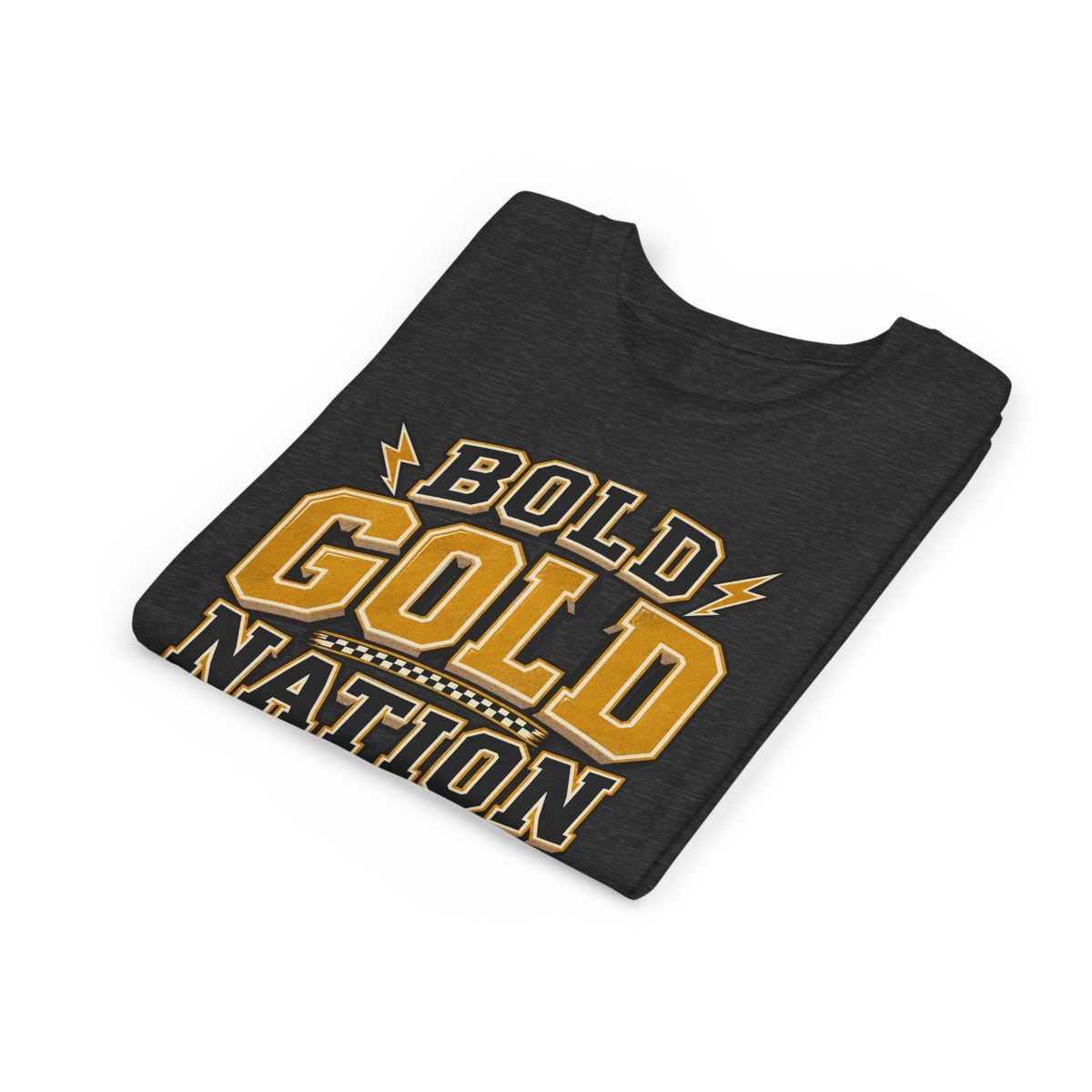 Youth Tee — Bold Gold Nation Graphic Kids Shirt