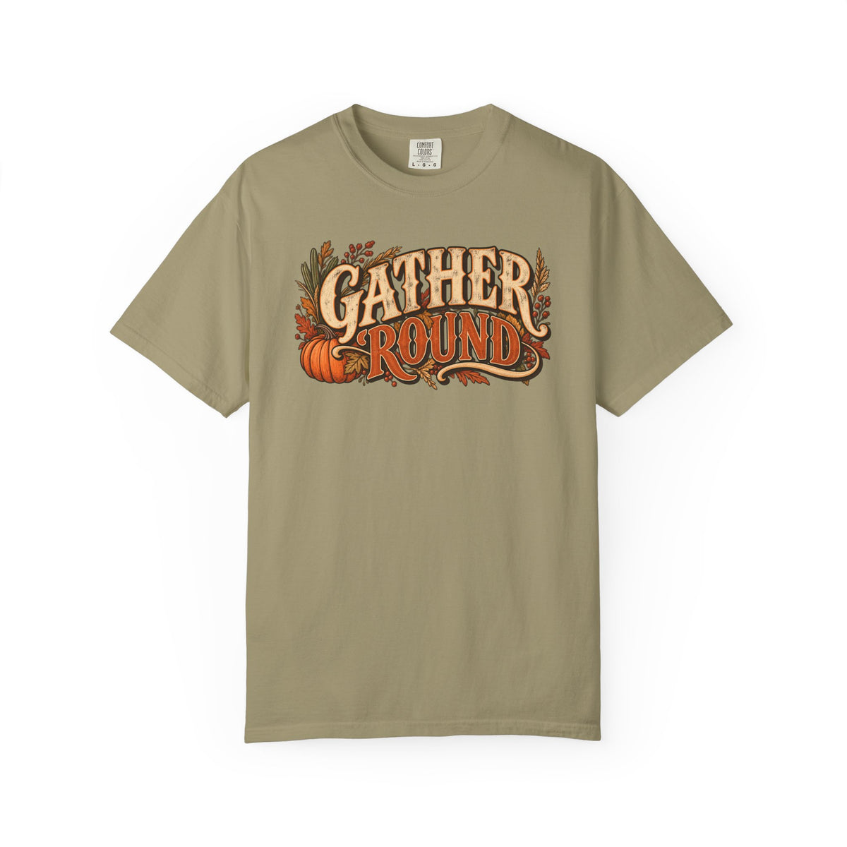 Gather 'Round Fall T-Shirt — Pumpkin Harvest Graphic Tee