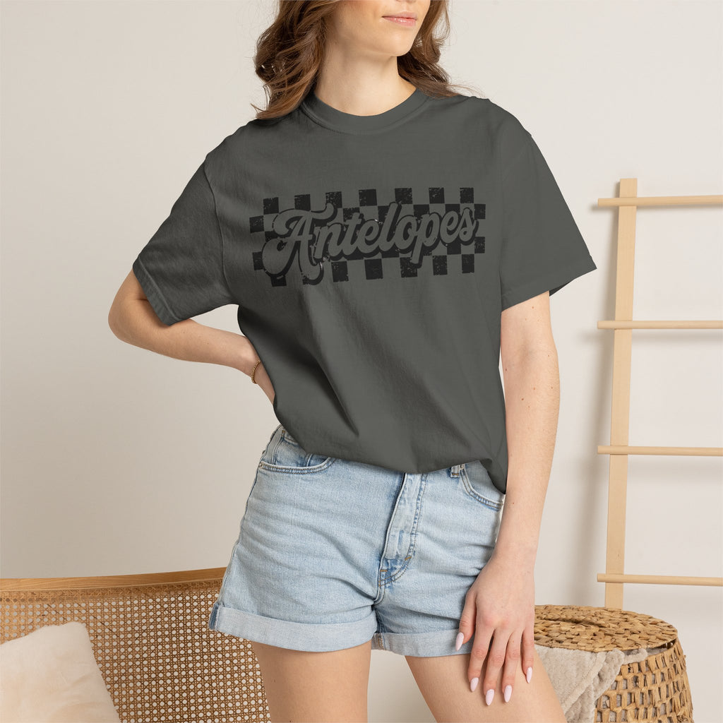 Antelopes Checkerboard Graphic T-Shirt