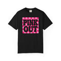 Pink Out Checkerboard T-Shirt — Retro Bubble Letter Graphic Tee