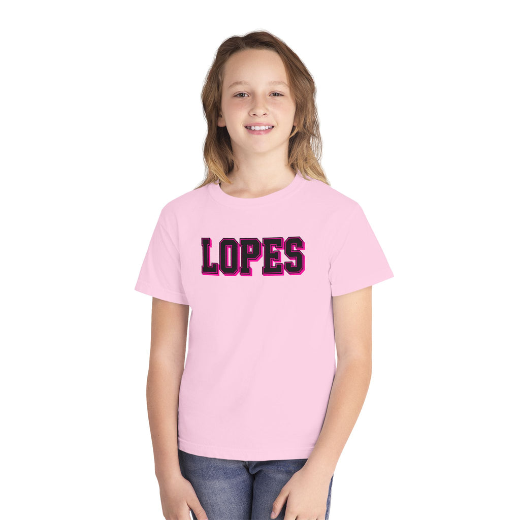 Youth Tee — 'LOPES' Varsity Letter Graphic Shirt