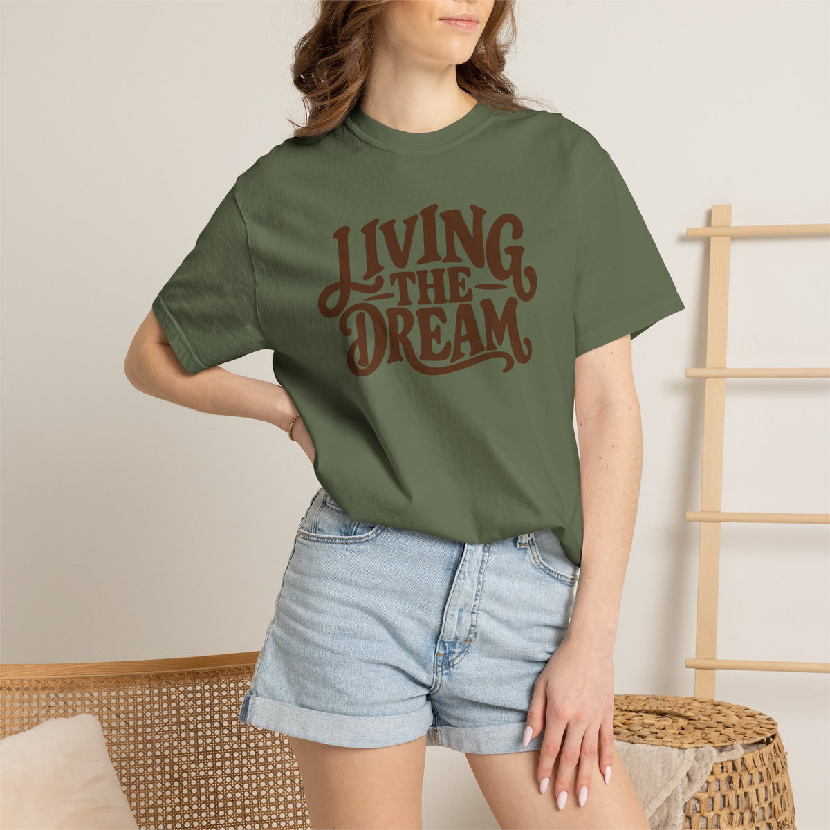 Living The Dream T-Shirt — Vintage Script Graphic Tee