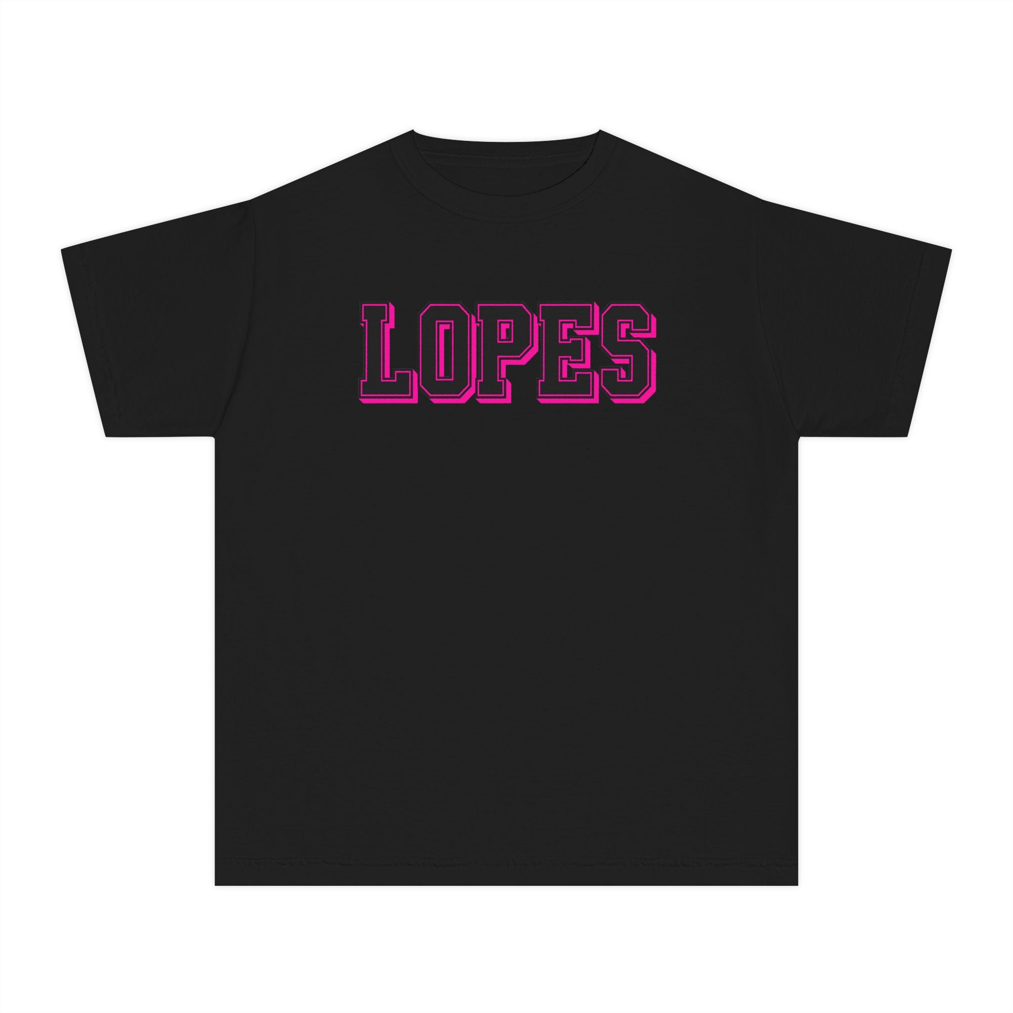 Youth Tee — 'LOPES' Varsity Letter Graphic Shirt