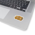 Living the Dream Kiss-Cut Sticker — Retro Desert Typography with Cactus & Daisies