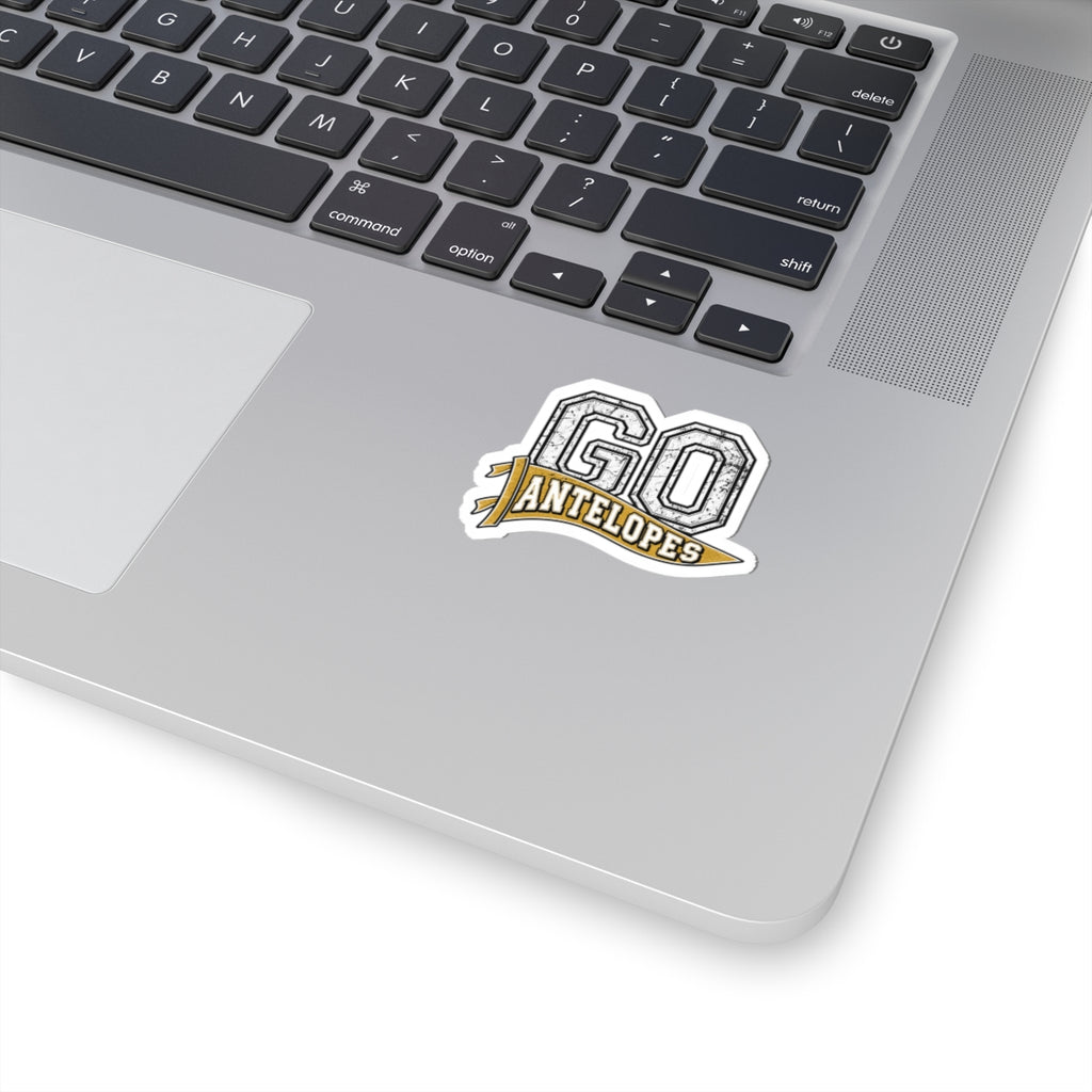 Go Antelopes Sticker — Retro Pennant Sports Kiss-Cut Decal