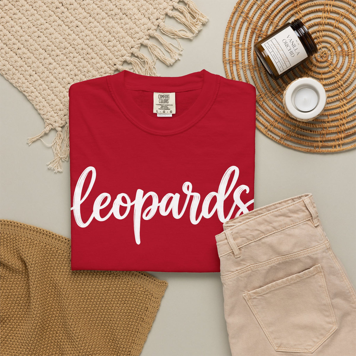 Leopards Script Tee — Retro Graphic T-Shirt