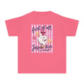 Youth Tee — “First of All Jesus Thinks I’m a Delight” Pink Chicken Graphic