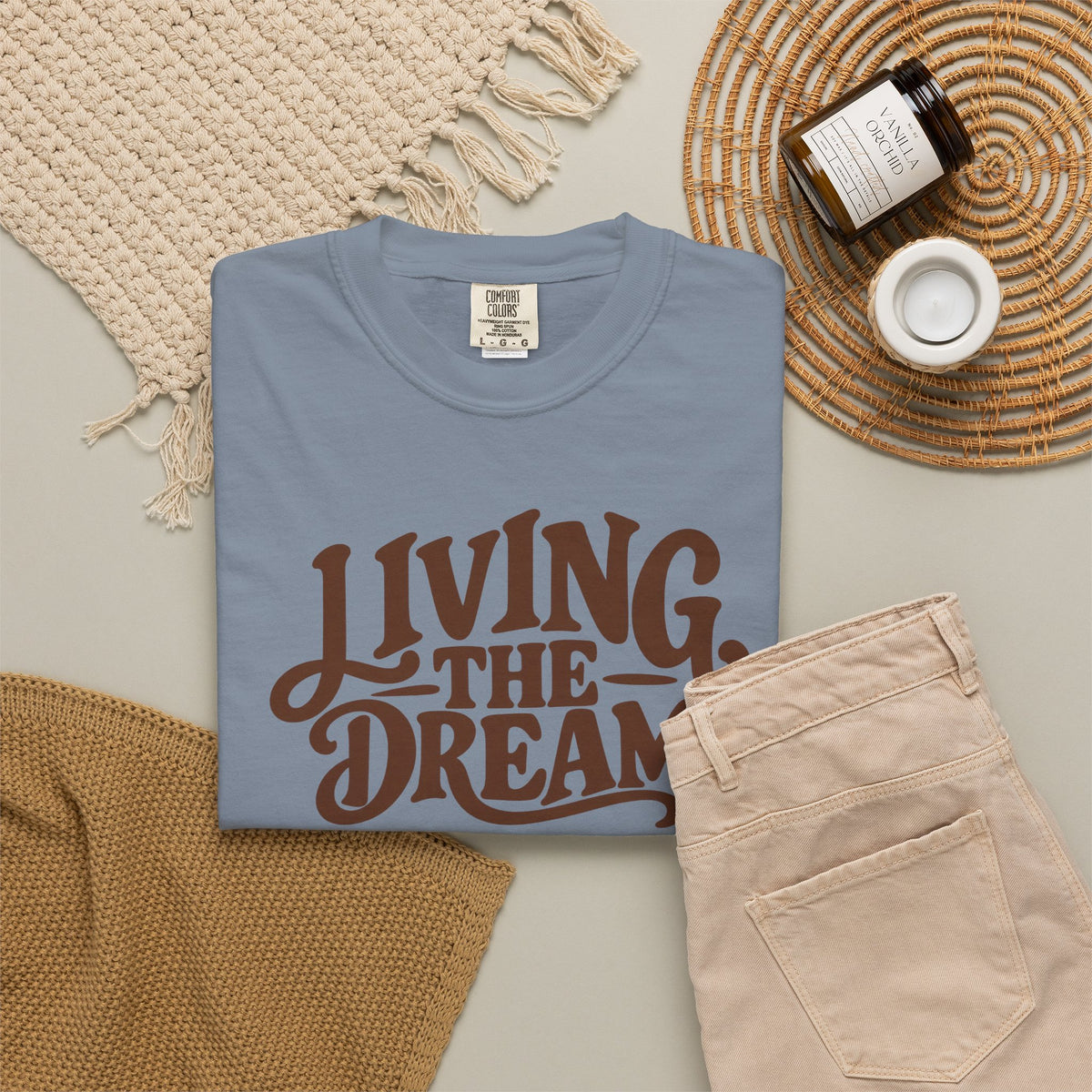 Living The Dream T-Shirt — Vintage Script Graphic Tee