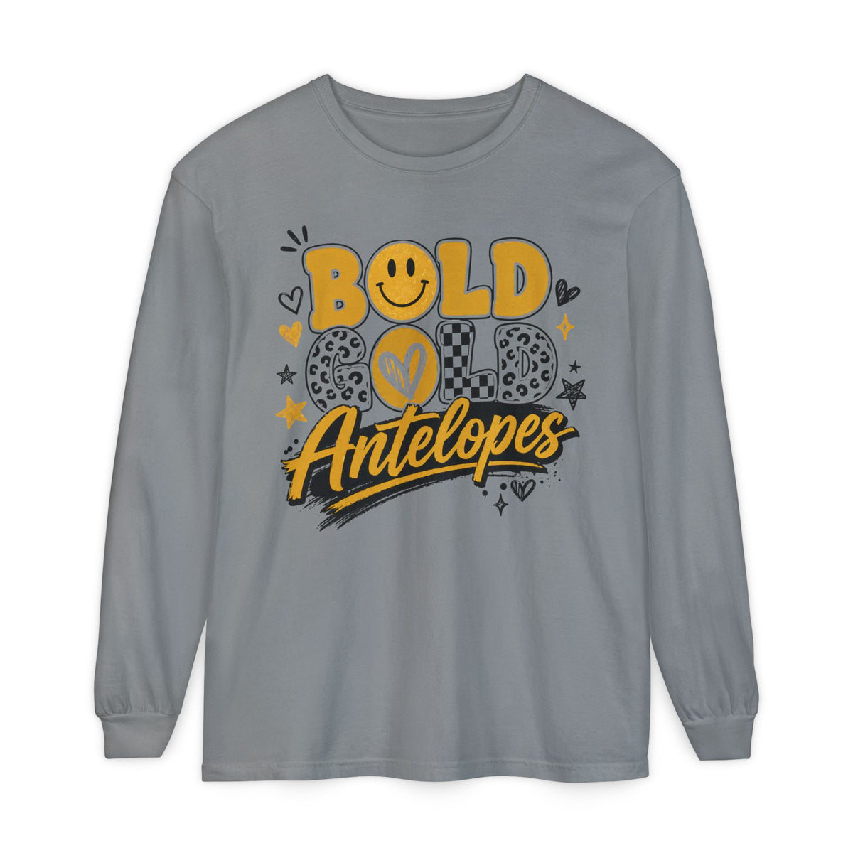 Bold Gold Antelopes Long Sleeve Tee