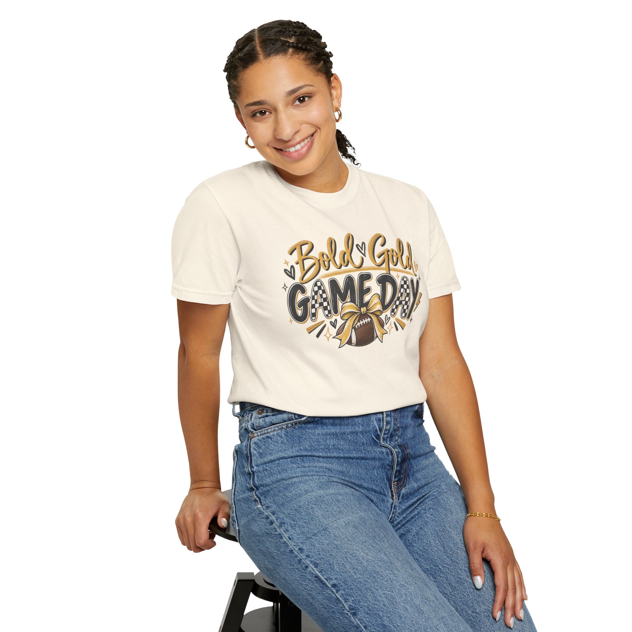 Gameday Football T-Shirt – "Bold & Gold" Team Spirit Tee