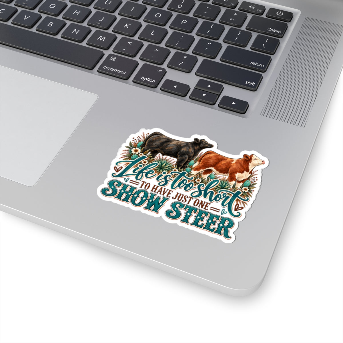 Show Steer Sticker — “Life Is Too Short to Have Just One” Kiss-Cut Vinyl Sticker