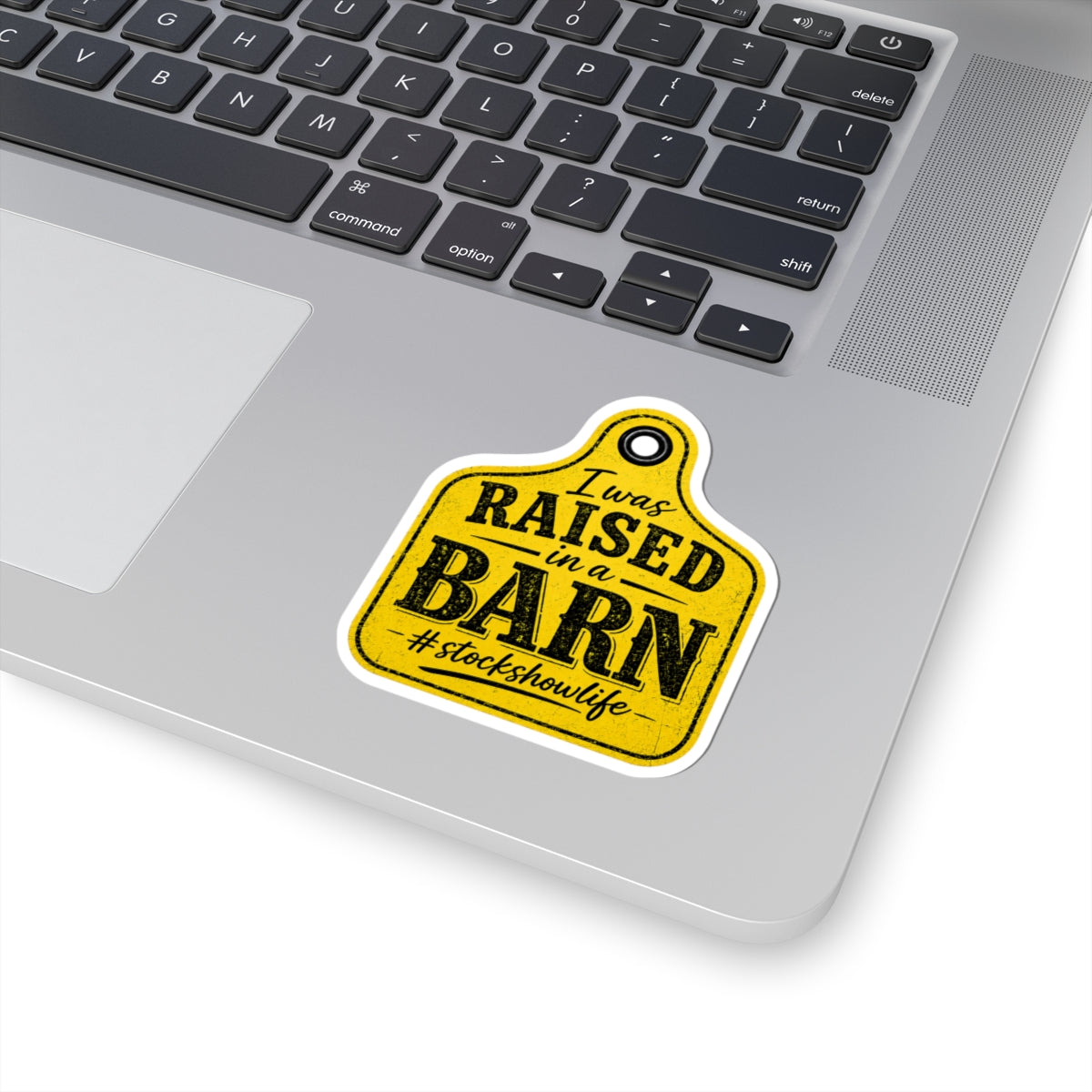 Raised in a Barn Sticker — #stockshowlife Kiss-Cut Decal