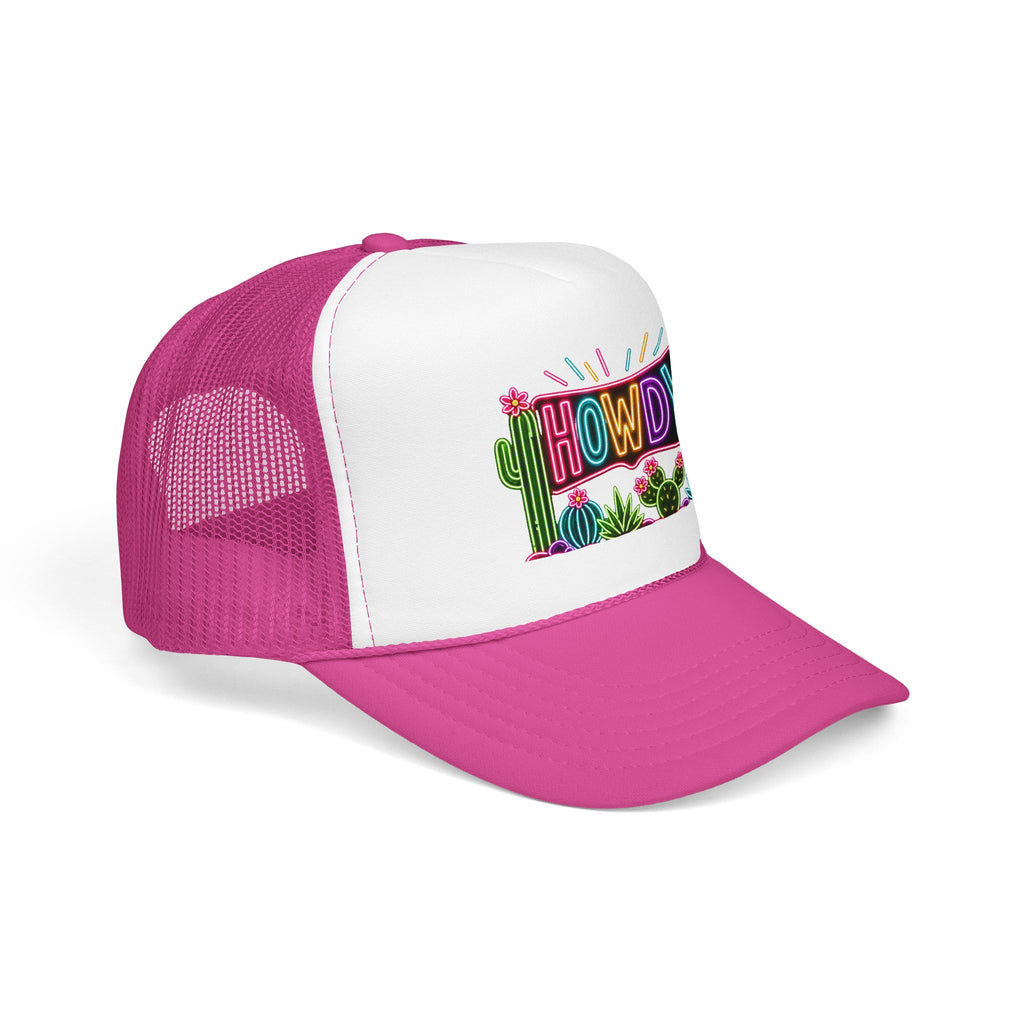 Howdy Neon Cactus Trucker Hat