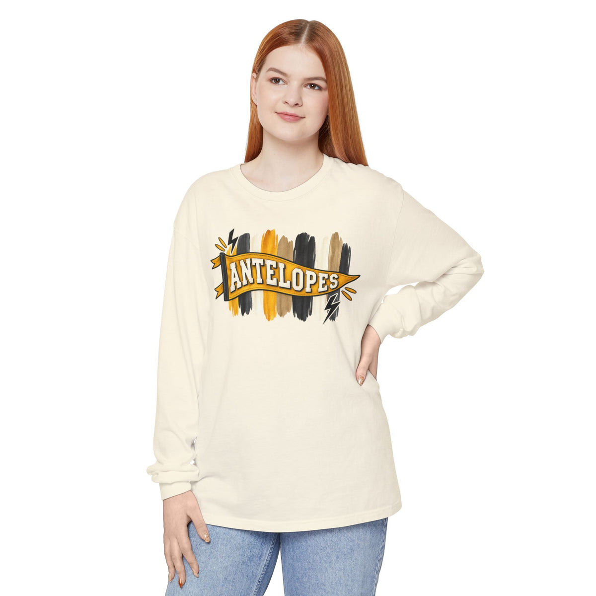 Antelopes Brushstroke Long Sleeve Tee