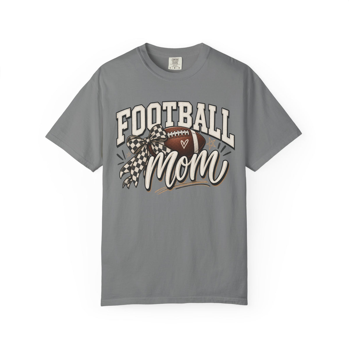 Football Mom T-Shirt — Vintage Garment-Dyed Sideline Tee