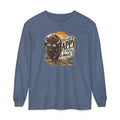 Happy Buffalo Long Sleeve Tee — “You Can Be Happy If You’ve a Mind To” Rustic Graphic Shirt
