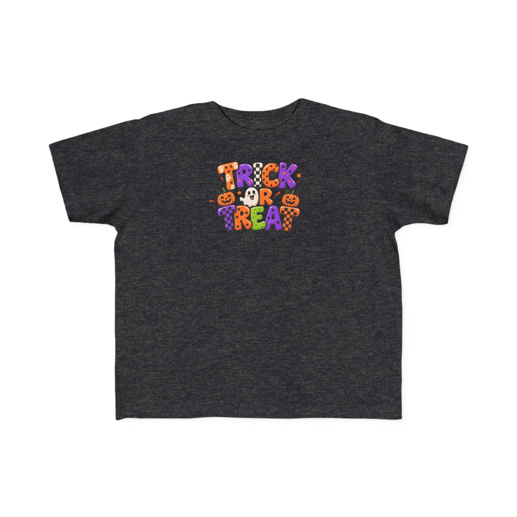 Toddler Halloween Tee - Colorful "Trick or Treat" Candy Pumpkin Design